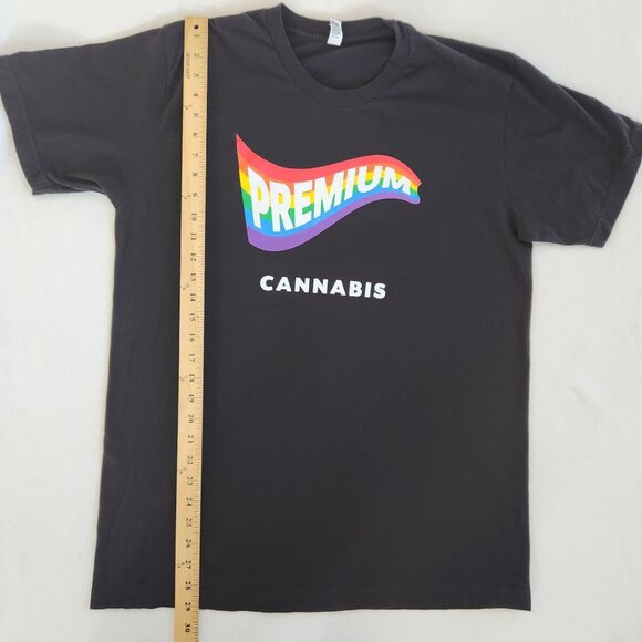 Black Skymint Premium Cannabis Rainbow Graphic T-Shirt L 100% Cotton Casual - Picture 7 of 7